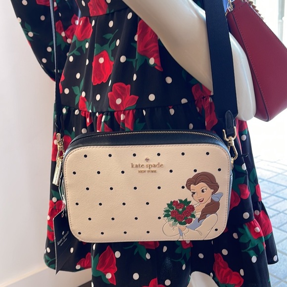 Disney X Kate Spade Beauty Mini Camera Crossbody Bag Cream Multi
 NWT - Picture 5 of 16